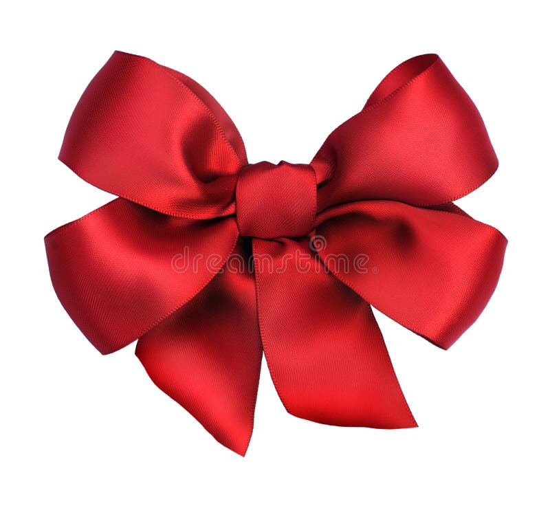 Bow.Red Satin gift ribbon