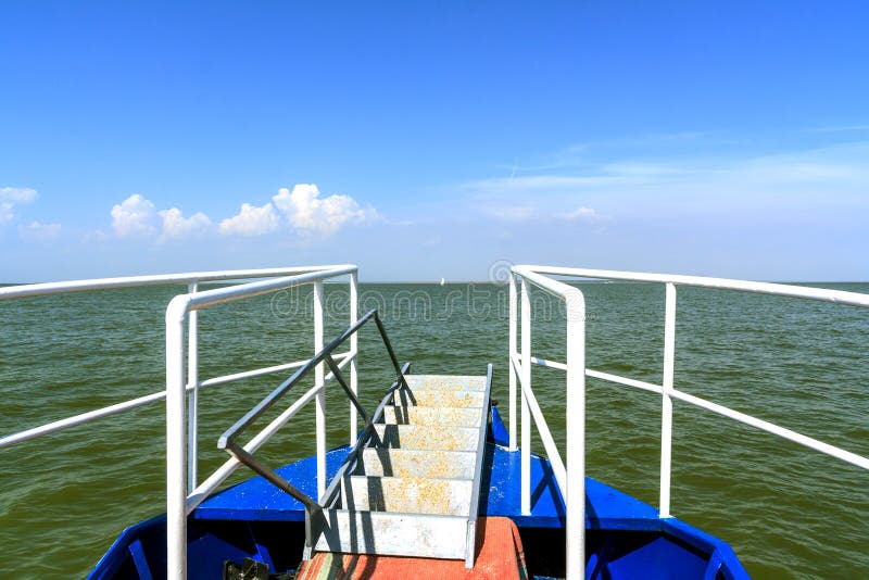 On the Bow of the Sea and the Sky Stock Photo Image of cruise