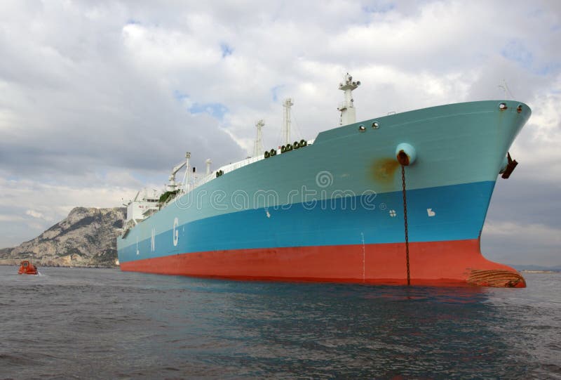 Bow of the Tanker Crude Oil Ca Stock Image Image of carrier, clip