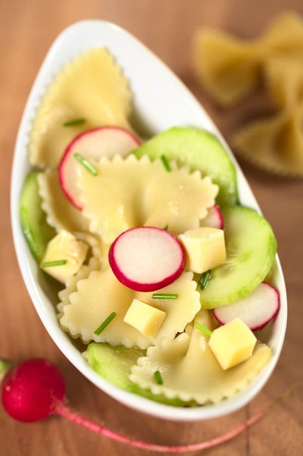 Bow Tie Pasta Salad stock image. Image of meal, farfalle 22081881