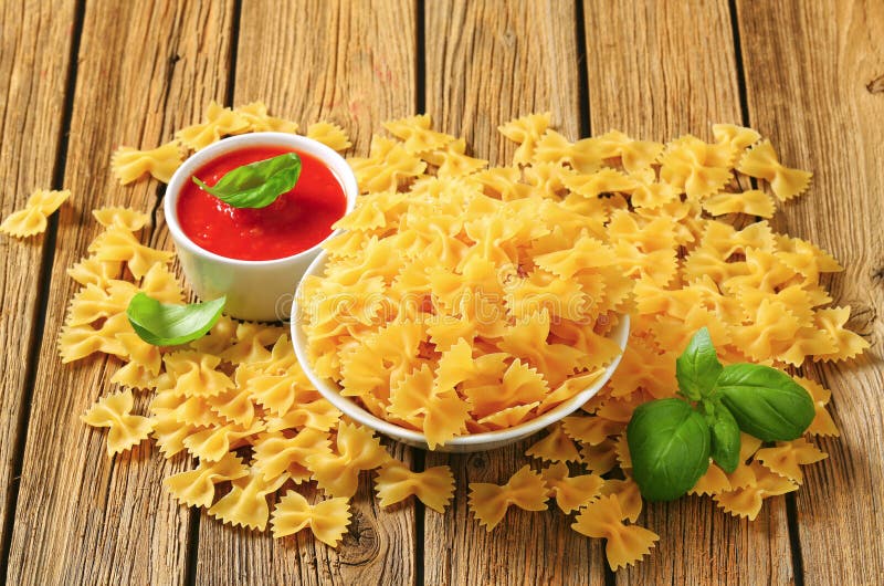 Bow tie pasta stock photo. Image of puree, dipping, food 41678464