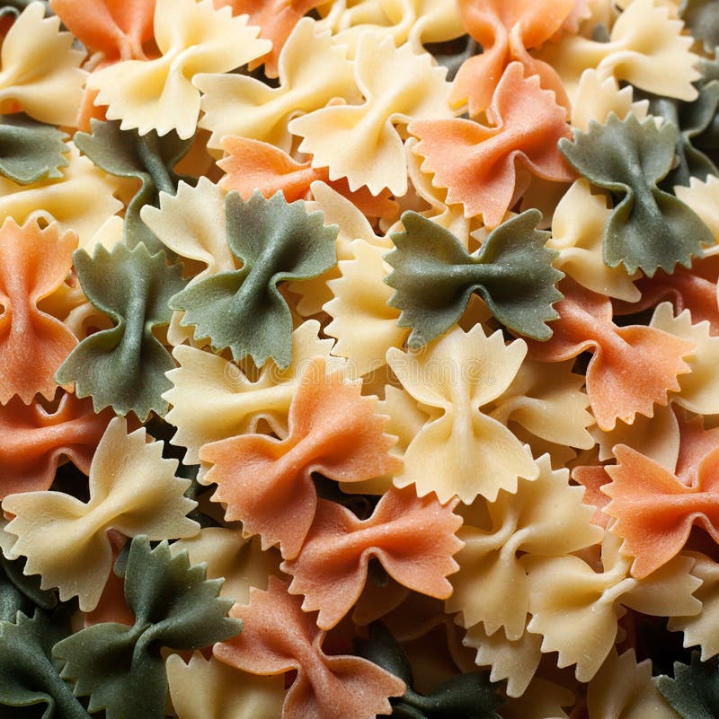 Bow Tie Pasta with Vegetables Stock Image Image of carrot