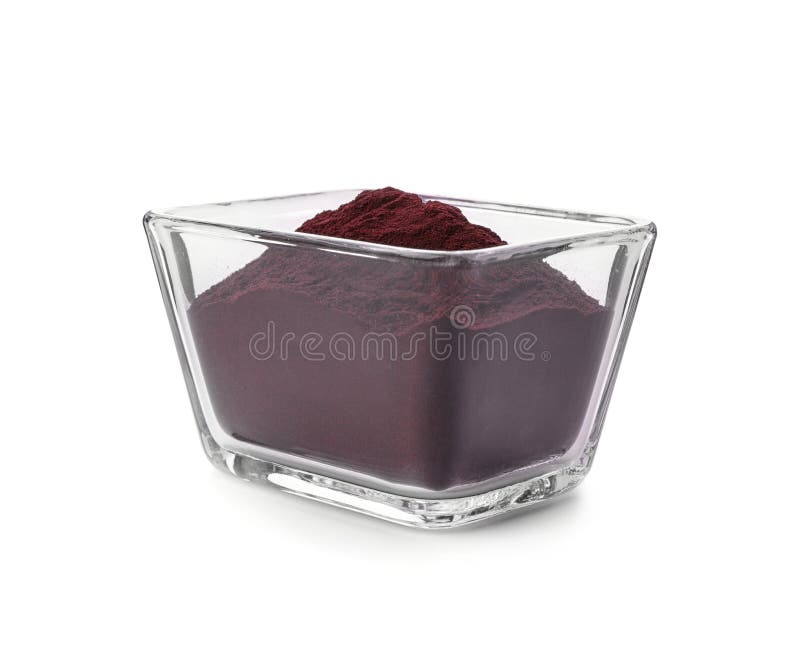 Bowl with acai powder stock image. Image of ingredient 123236957