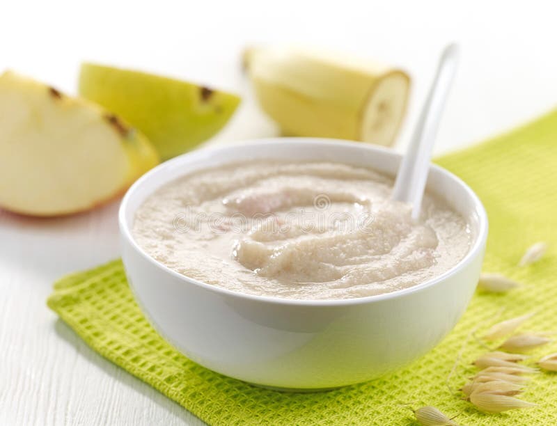 Bowl of baby food stock image. Image of banana, ingredient 55119091