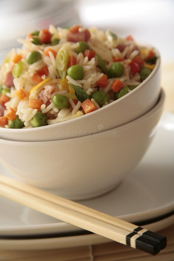 Bowl basmati rice stock image. Image of lime, laotian 75624347