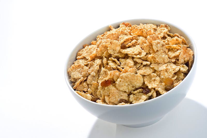 Bowl of Raisin Bran stock photo. Image of breakfast, morning - 613920