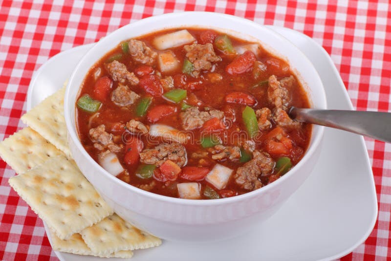Bowl of Chili stock photo. Image of meat, beans, meal 16685668