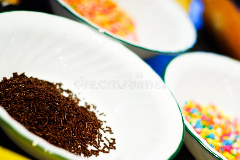 Bowl of chocolate sprinkles