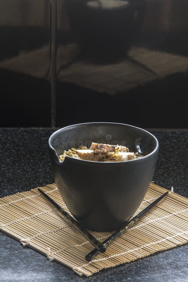 Bowl and chop sticks stock image. Image of chicken, food 27244705