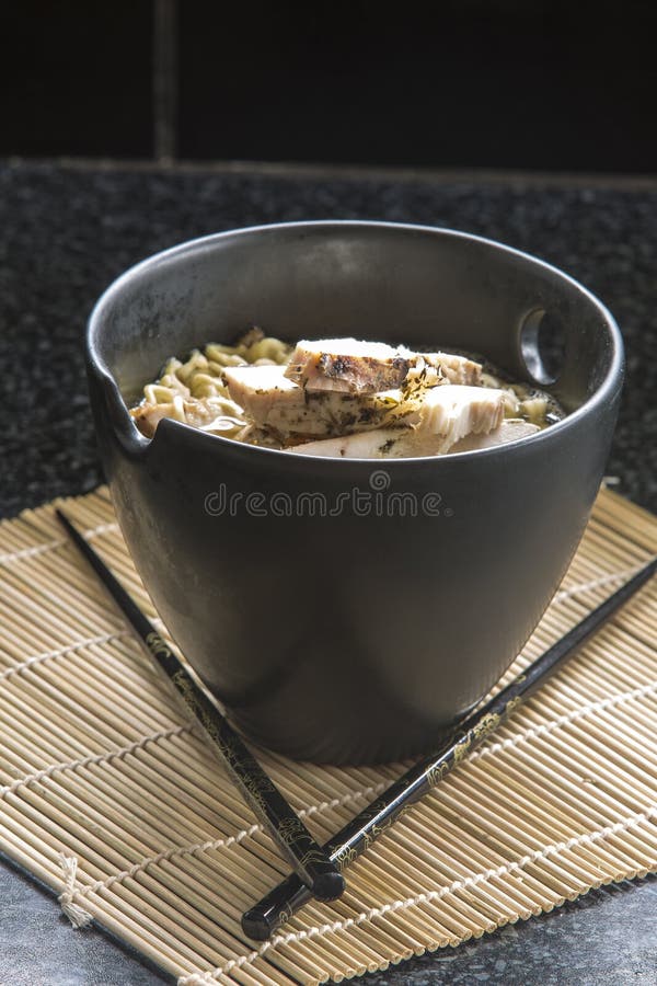 Bowl and chop sticks stock image. Image of noodles, food 27244709