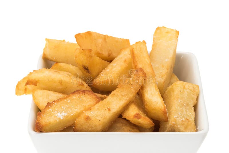 Bowl Of Chunky Chips Or Fries Stock Image Image of focus, take 51085273