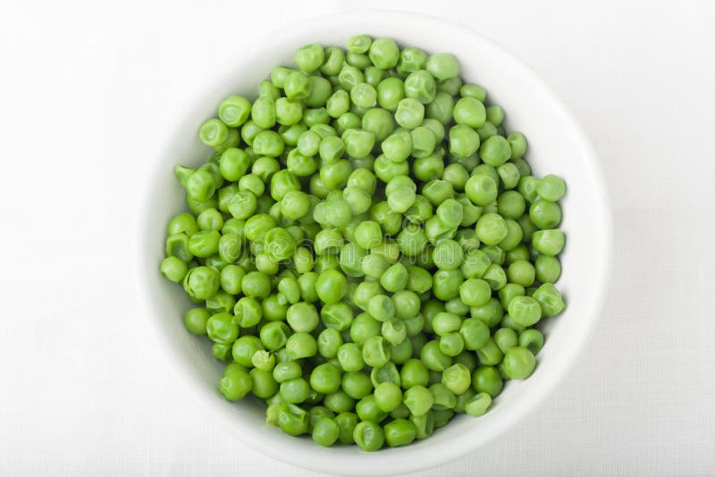 A Bowl Of Cooked Green Peas, Top View Stock Photo Image of nutrition