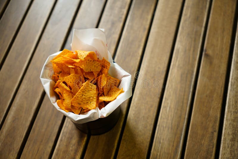 A Bowl of Corn Chips Nachos Stock Image Image of cheesy, chili 266682835