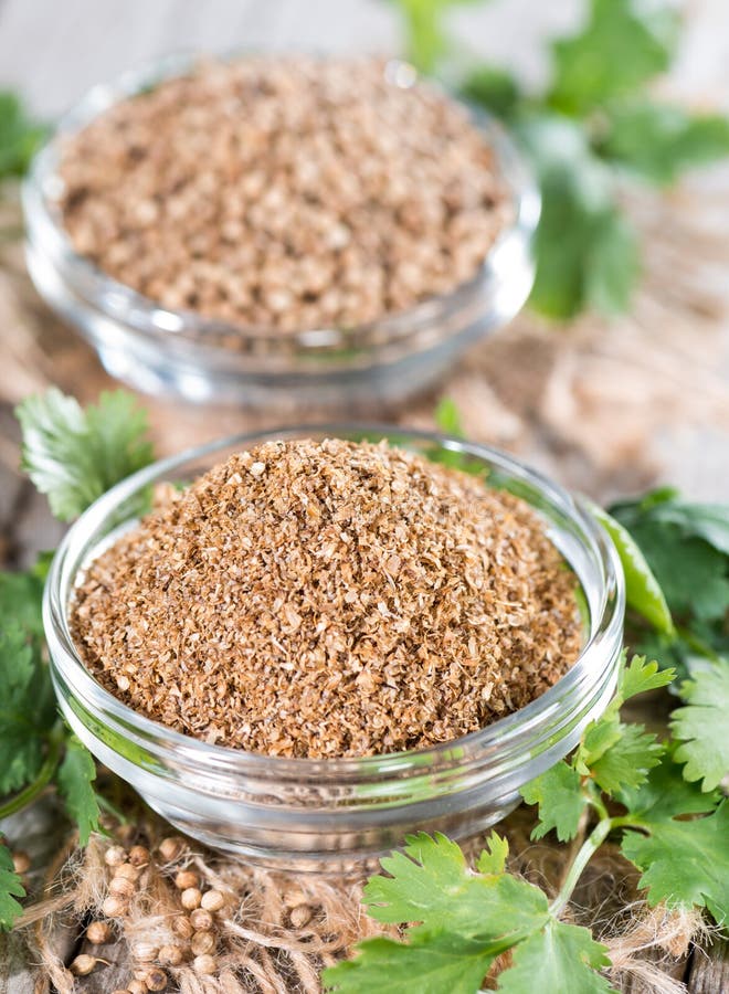 Bowl with Crushed Coriander Stock Image Image of organic, aroma 39406119