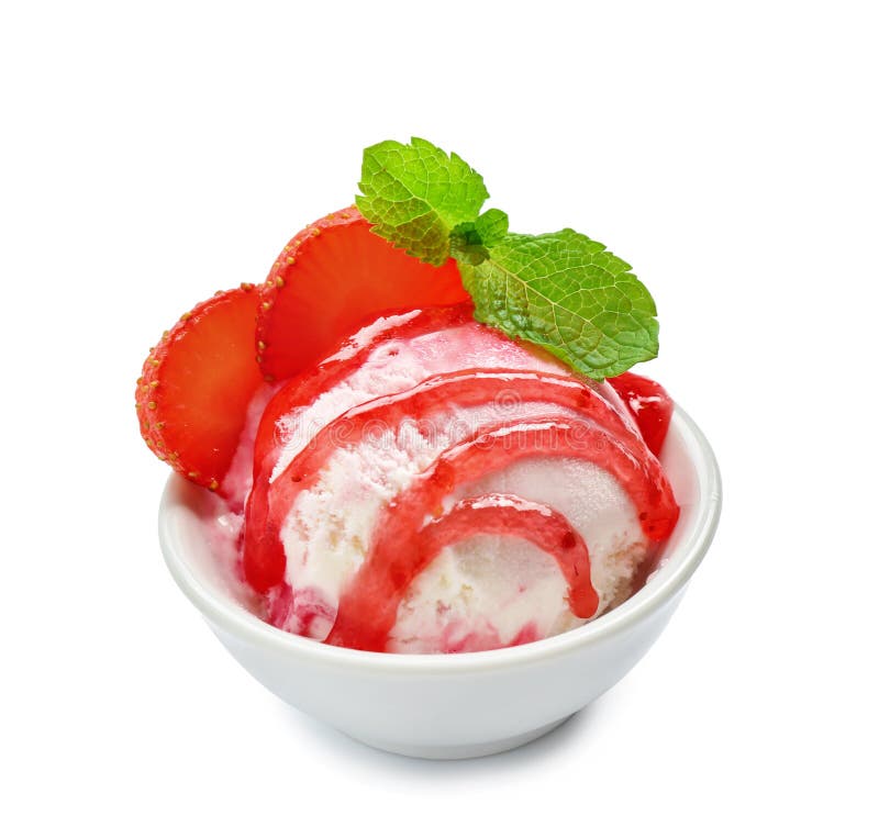 Strawberry Ice-Cream Ball Stock Photo by ©Zakharova 70389833