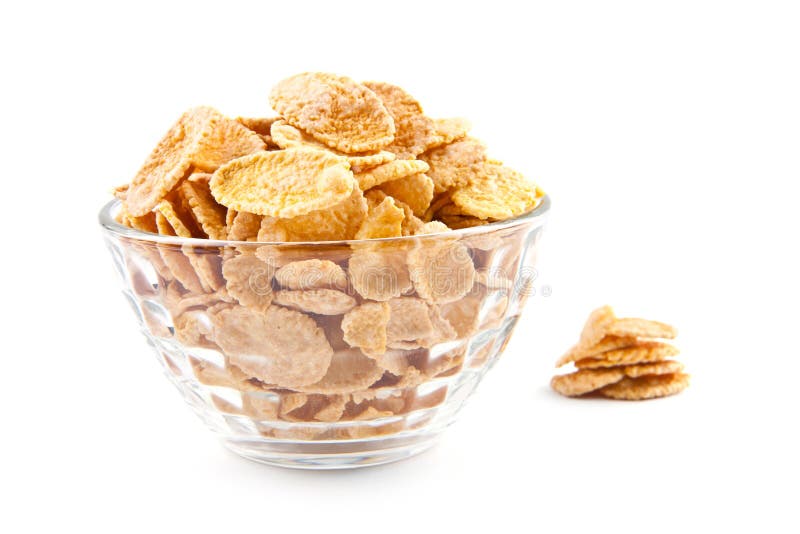 Bowl of dried cornflakes