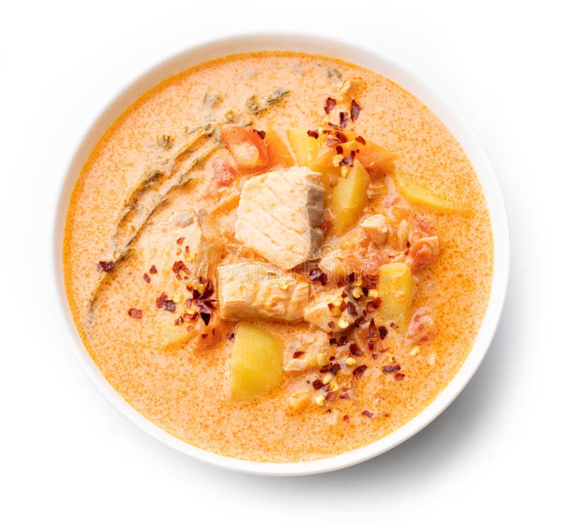 Bowl of fish soup stock photo. Image of dish, spice 273370842