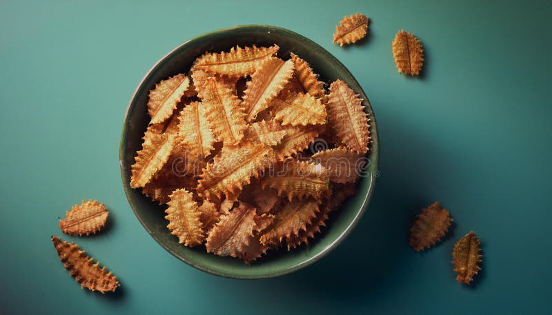 A bowl of food with many pieces of food in it vector illustration