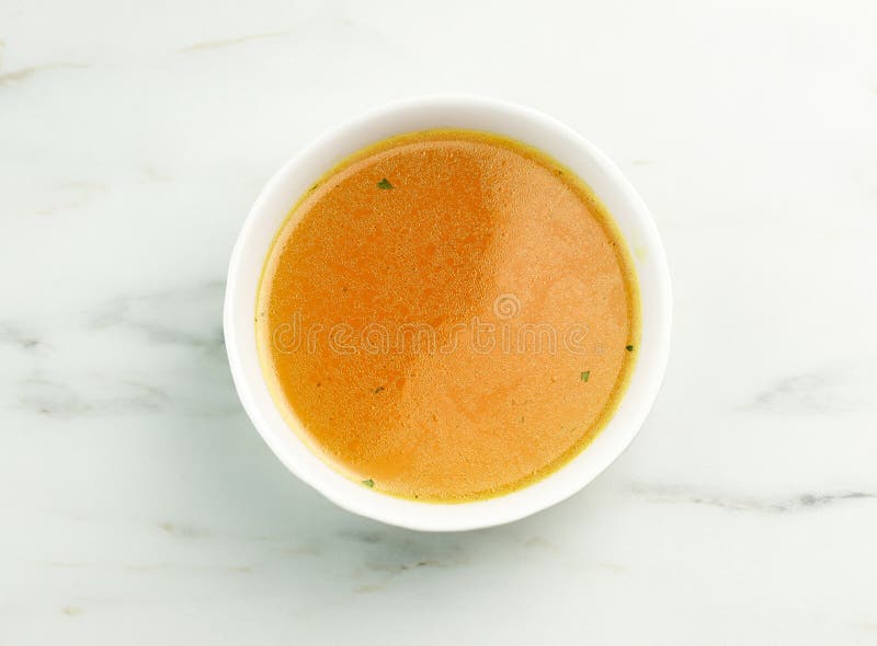 Bowl of Fresh Chicken Bouillon Stock Image Image of collagen, chopped