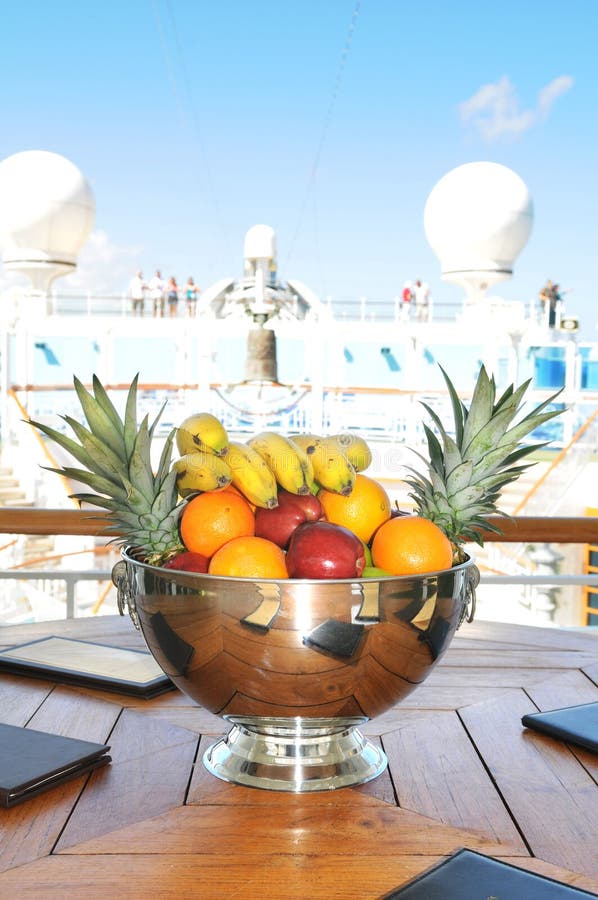Bowl of Fruit on Cruise Ship Stock Photo Image of ocean, ship 65622946