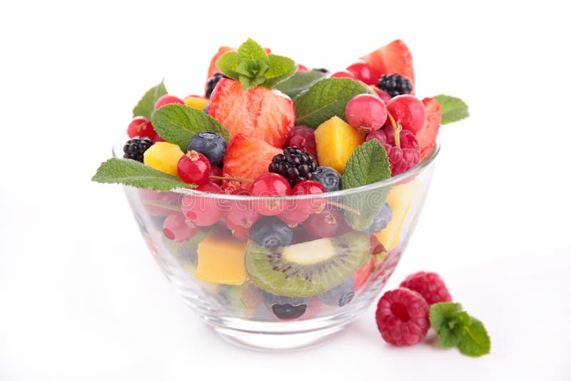 Fruit salad in glass stock photo. Image of dessert, culinary - 26305726