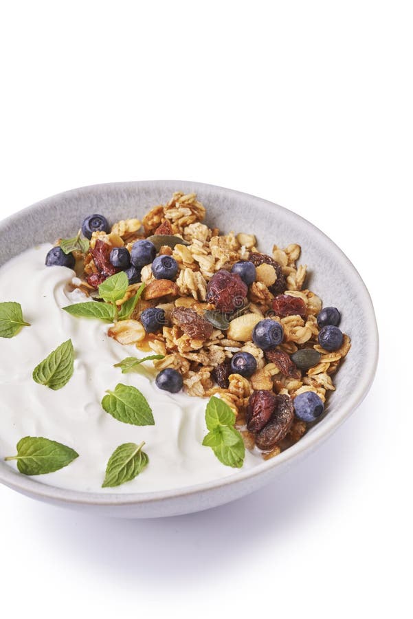 Granola with yoghurt stock photo. Image of granola, grain 170760714