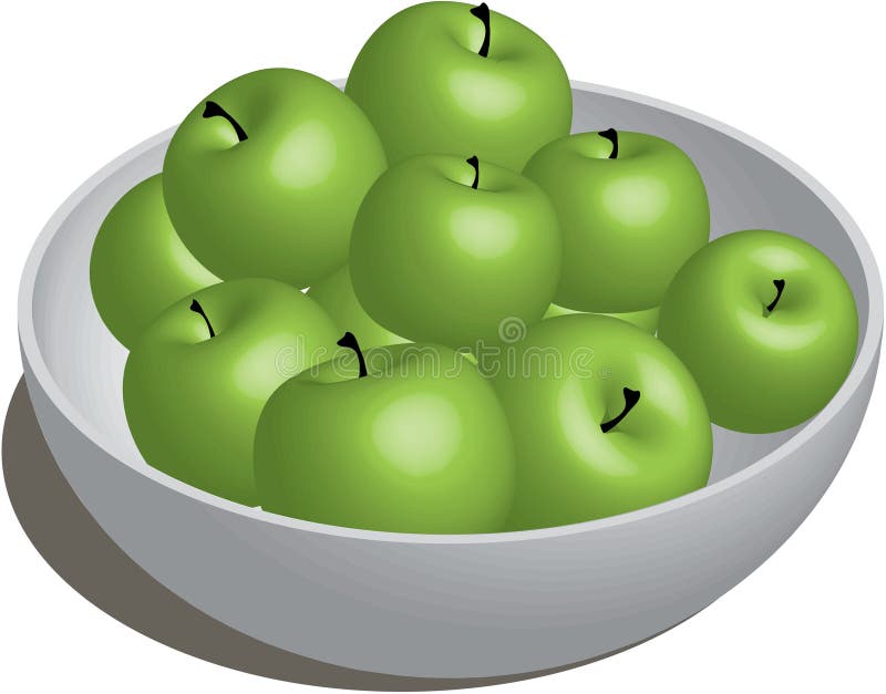 Apple Fruit Bowl Illustration Stock Illustration Illustration of diet