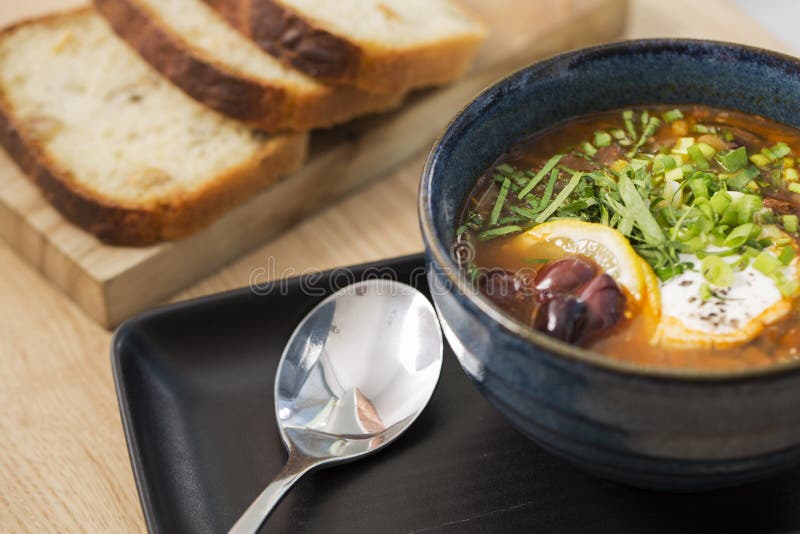 Bowl with Hot Soup with Beans Stock Image Image of meal, nutrition