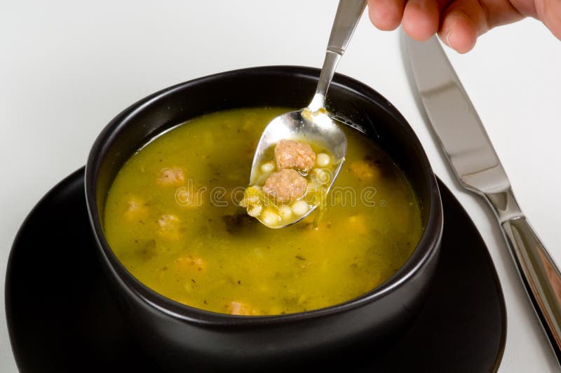 Bowl of Italian Wedding Soup Stock Image Image of nourishment