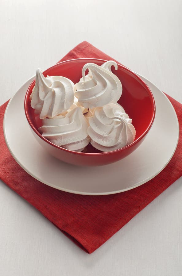Bowl with meringue stock image. Image of food, board 27718537