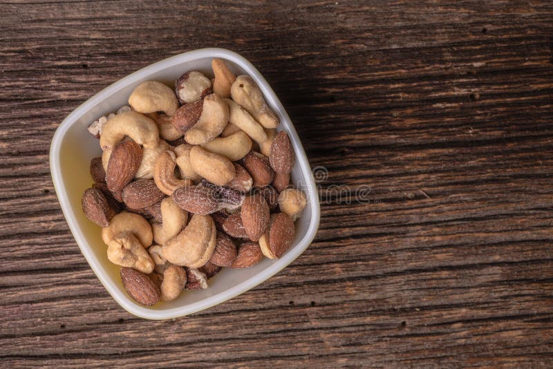 Bowl of Mixed Roasted Salted Nuts Stock Photo Image of roasted, snack