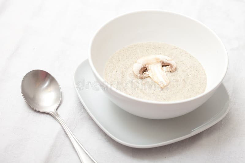 Bowl of mushroom soup