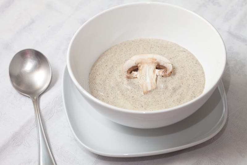 Bowl of mushroom soup