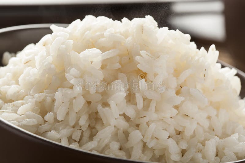 Bowl of Organic White Rice stock photo. Image of grained 28685506