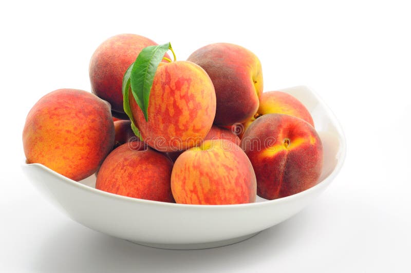 Bowl Of Peaches Stock Photography Image 10564702