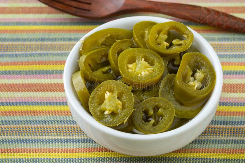 Pickled Jalapeno Pepper Rings in Marinade Stock Photo Image of