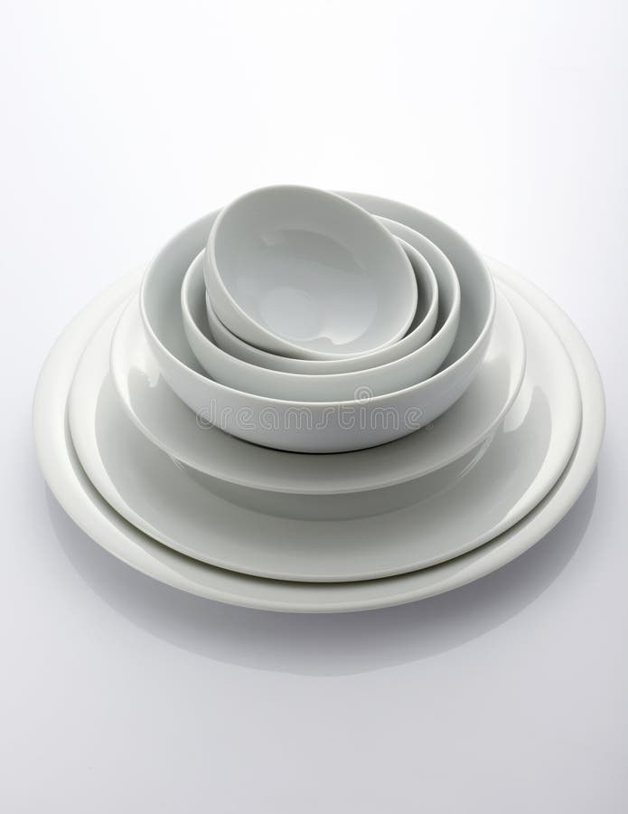 Bowl and plate stock photo