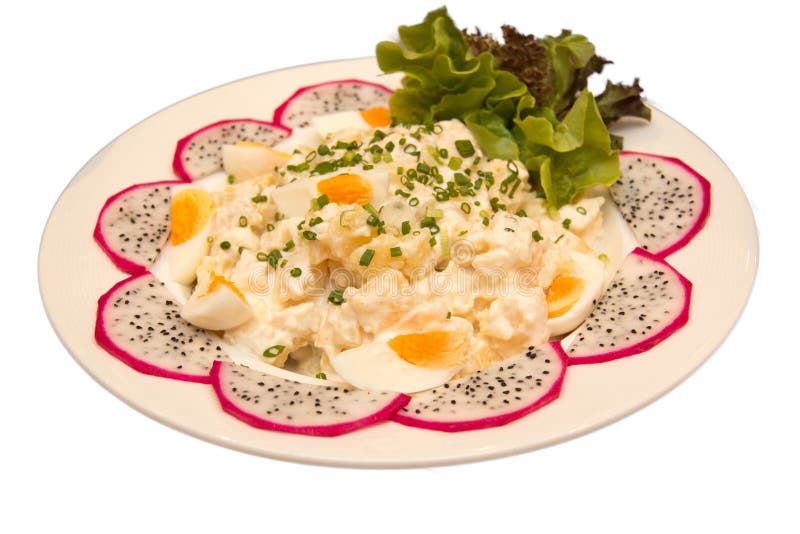 Bowl of Potato,green Onion and Eggs Salad Stock Image Image of delicious, healthy 58059983