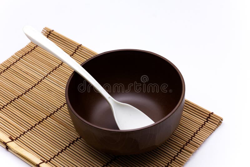 Bowl spoon stock photo. Image of isolated, brown, bowl 67281006