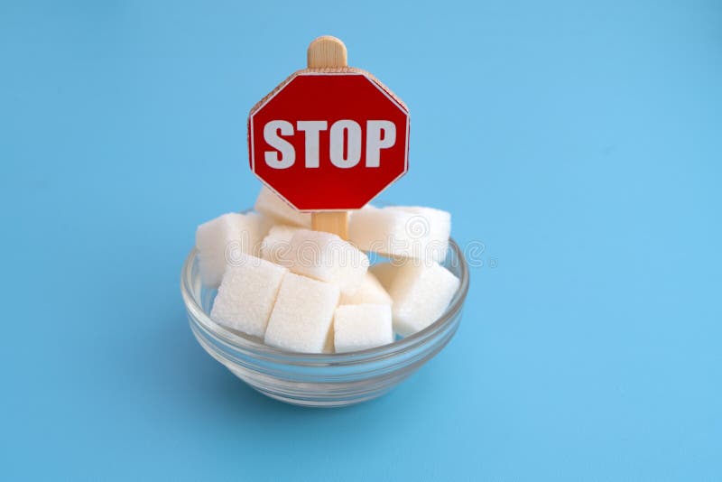 Concept for Reducing Sugar Consumption royalty free stock photography