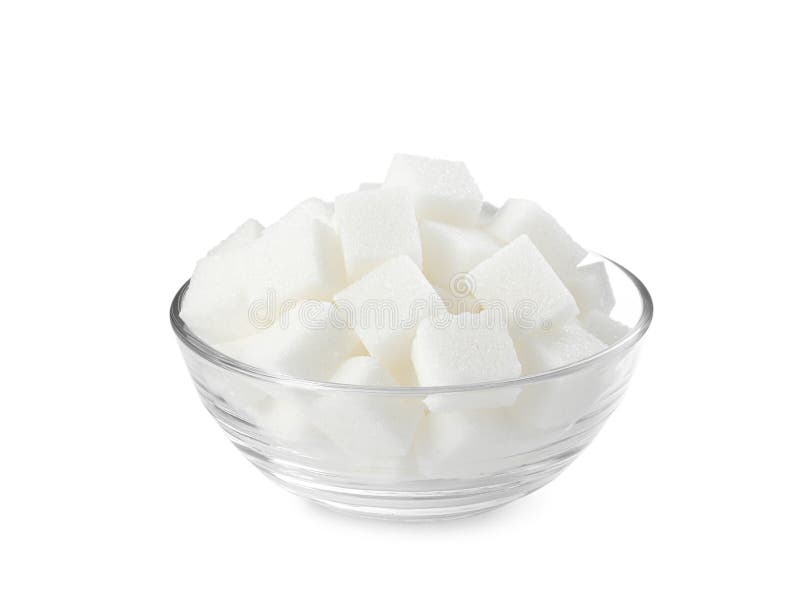 Bowl of Sugar Cubes Isolated on White Stock Photo Image of beet