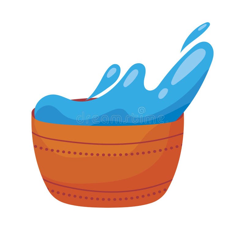 Bowl with water stock vector. Illustration of drink 267921218