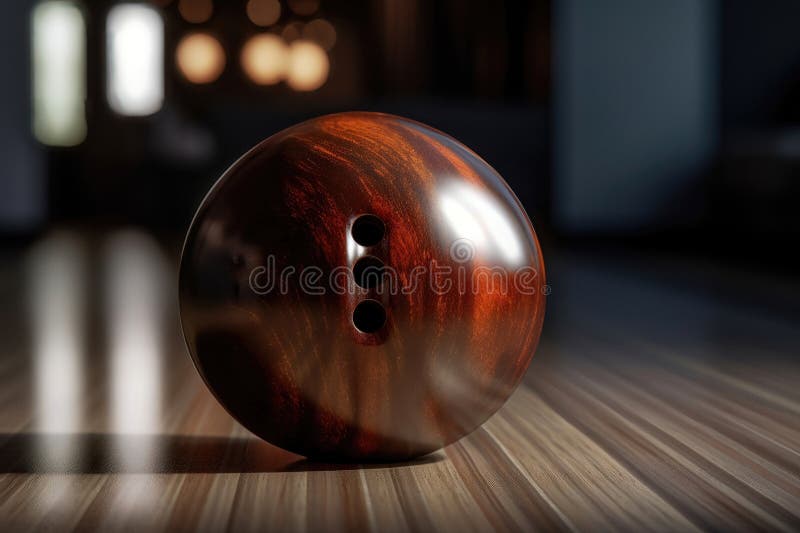 Bowling Ball Close Up. AI Generated Stock Illustration Illustration