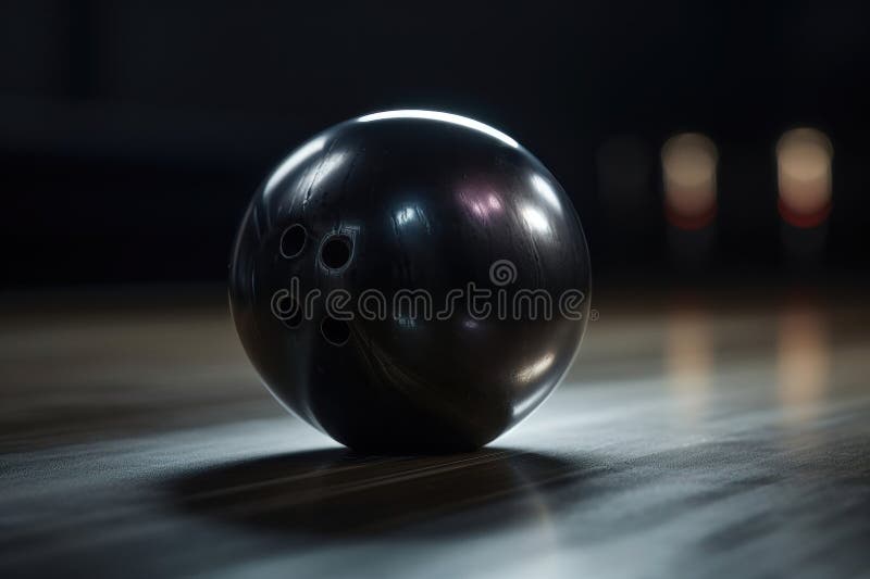 Bowling Ball Close Up. AI Generated Stock Illustration Illustration