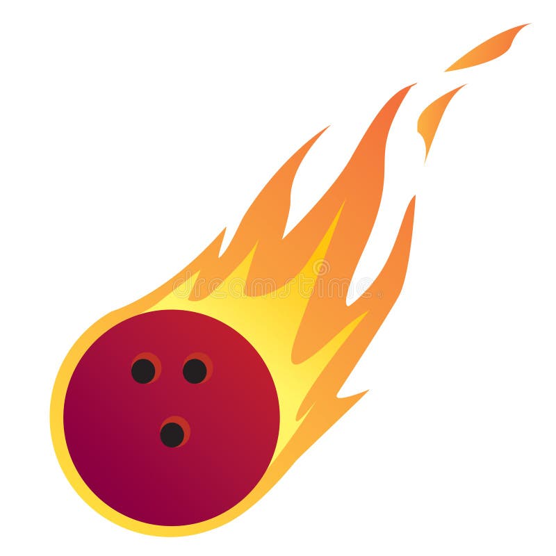 Bowling Ball In Fire Stock Vector Image 52698447