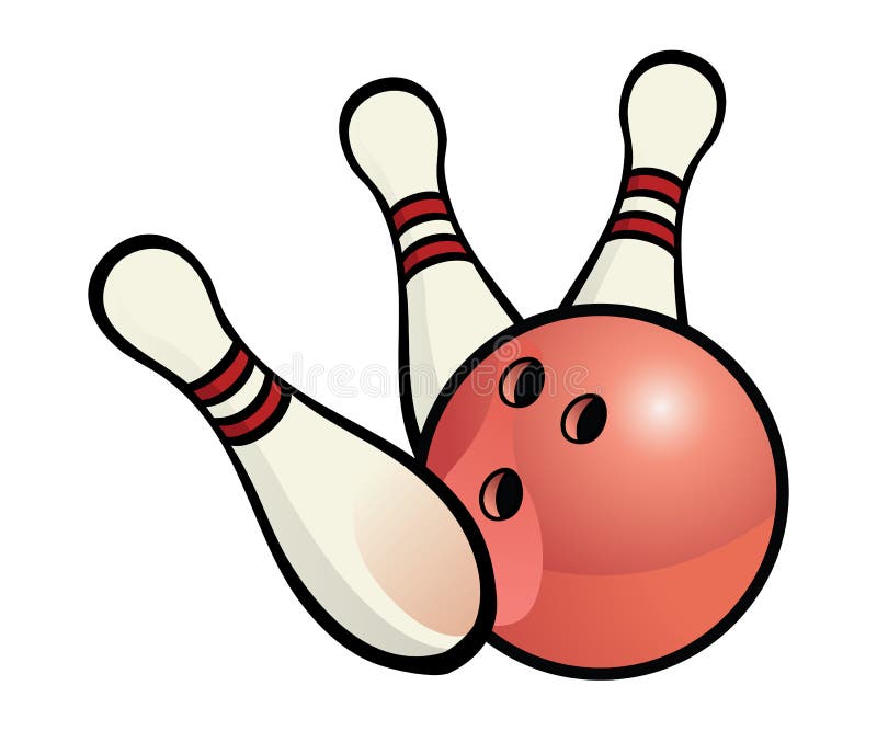 Bowling ball with pins. 