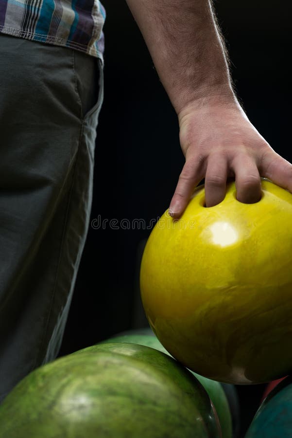Bowling Ball Ready To Throw Some of You Guys Stock Image Image of