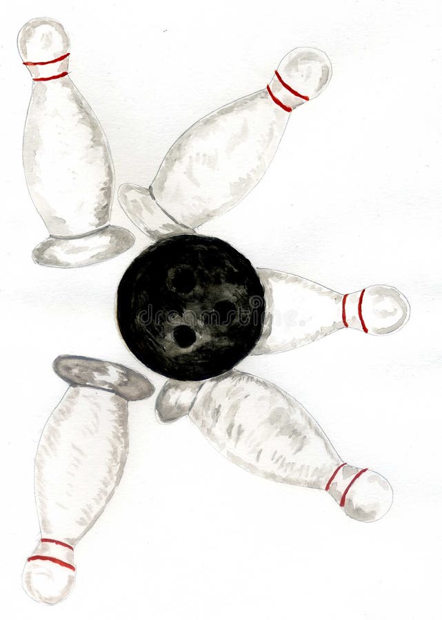 Sketch bowling stock vector. Illustration of equipment 26513657