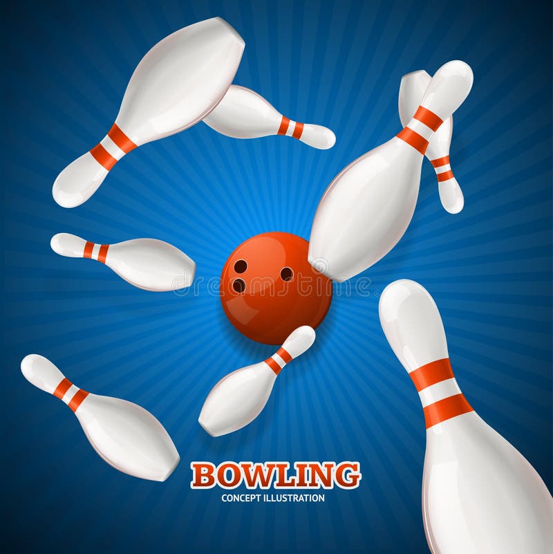 Bowling Concept. Vector vector illustration