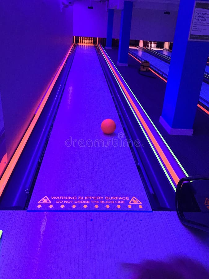 Bowling in the dark stock photo. Image of bowl, lights 150805258